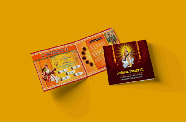 thumbnail Celebrate Knowledge and Creativity with Custom Saraswati Puja Cards.